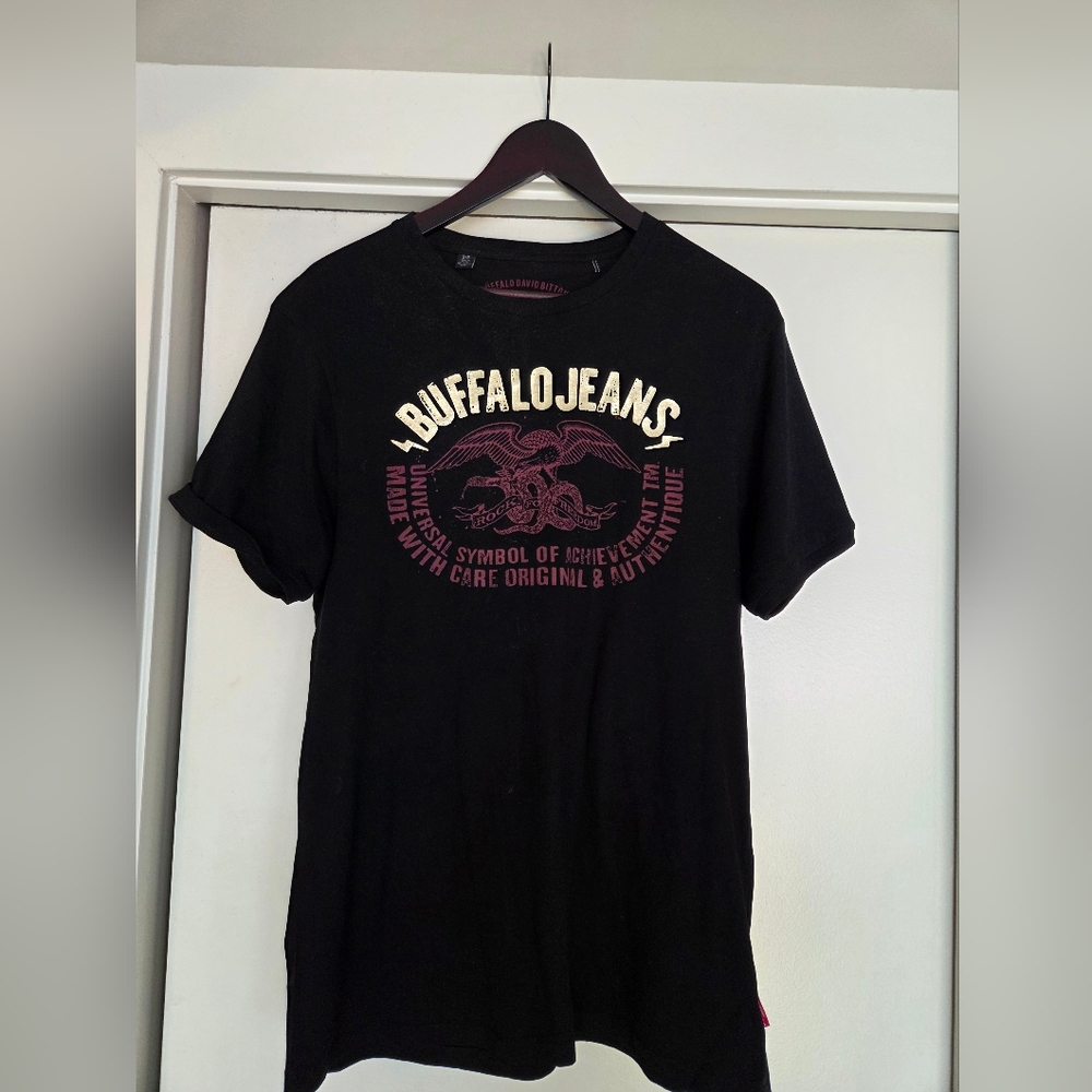 Buffalo Jeans Black T-Shirt for Men
